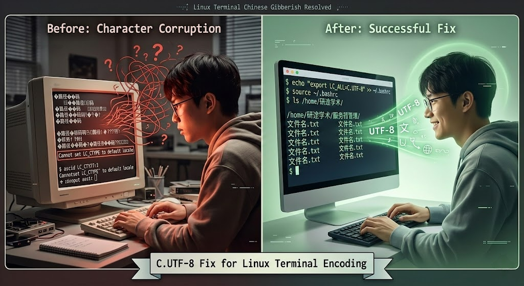 解决 Linux 终端中文文件名及路径乱码问题